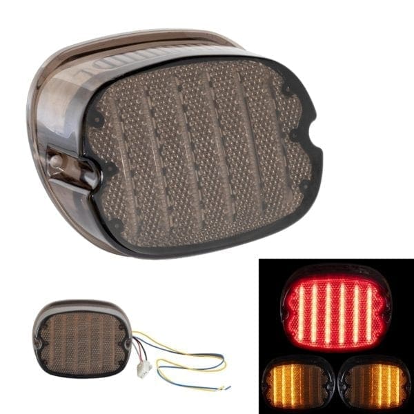 HOGWORKZ® Low Pro LED Taillight & Signals w/ Plate Light Smoked Lens