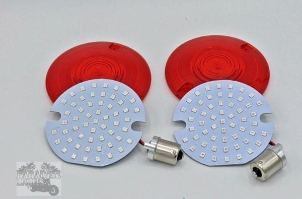 2 Flat Style Rear LED Road King Electra Ultra Glides Heritage Softail