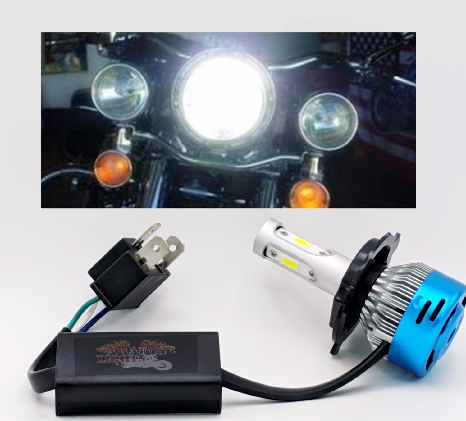 Featured image for “PL-MaX 4000 Lumen Super Bright Motorcycle H4 LED Headlight Bulb”