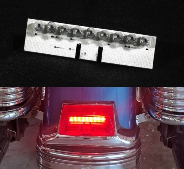 Red Fender Tip LED 1995-2008 Electra Glide Ultra 1995-2013 Heritage