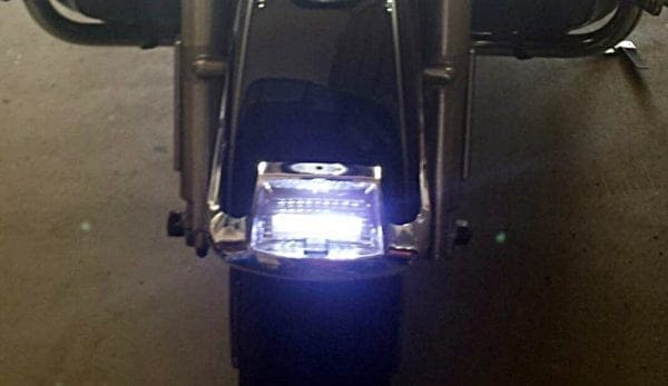 White Fender Tip LED 1995 - 2013 Electra Glide Ultra Heritage - Image 2